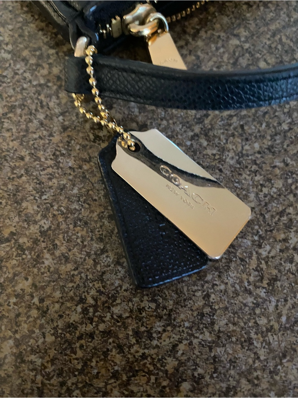 Coach Black Leather Crossbody with Gold-Tone Logo - Picture 4 of 7